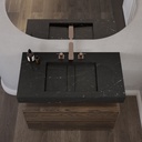 Hatysa Slim Marble Single Wall-Hung Washbasin Marquina Marble Top View