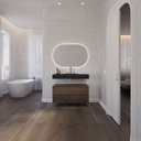 Hatysa Slim Marble Single Wall-Hung Washbasin Marquina Marble Overview