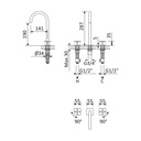 Deck-Mounted Washbasin Tap - 1068800 Bruma