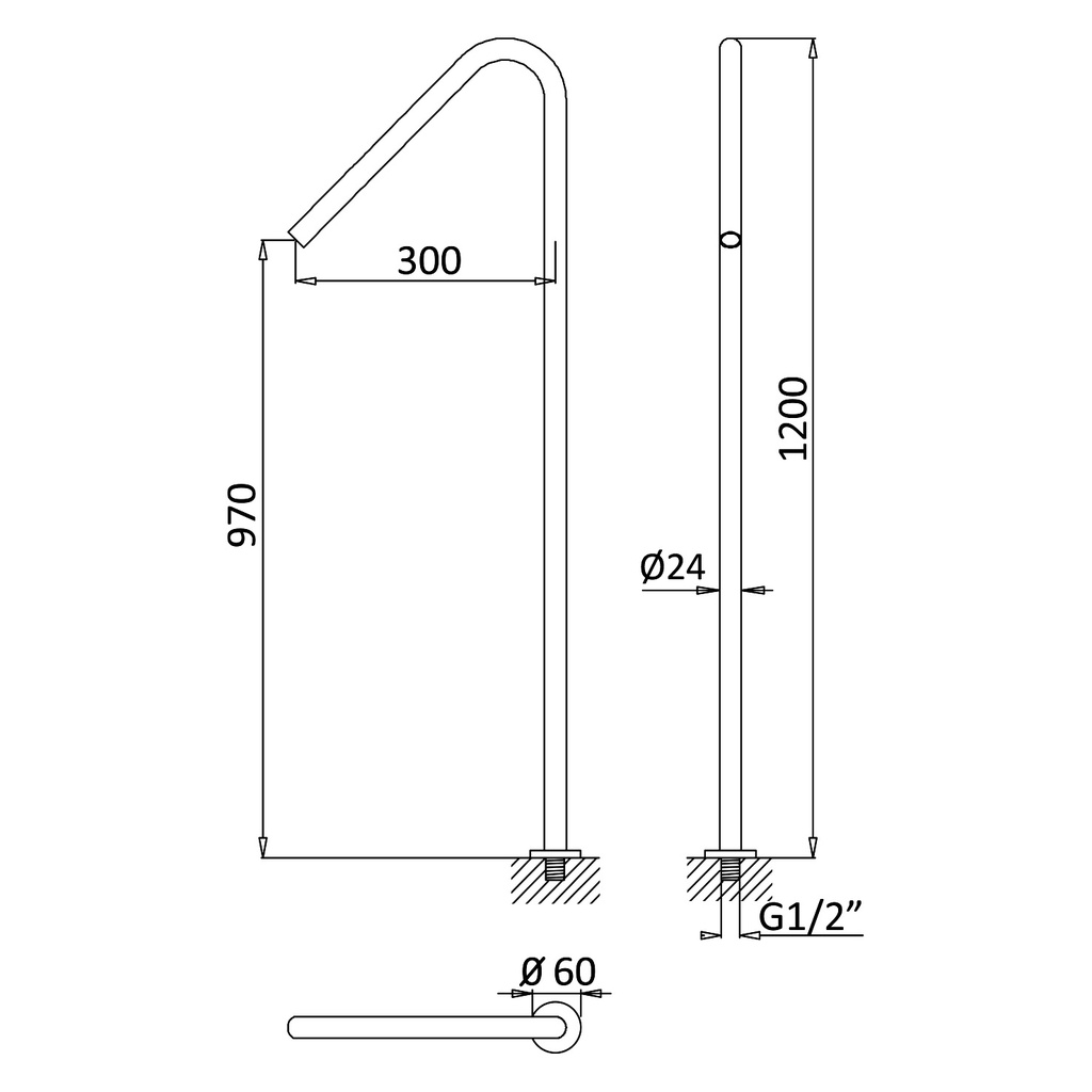 Floor-Mounted Bathtub Tap - 1456413 Bruma TD