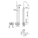 Floor-Mounted Single Lever Bathtub Tap - 1010702 Bruma TD