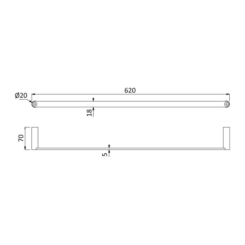 Towel Rail 1880001 Bruma TD