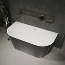Aludra Freestanding Bathtub Black White 150 Side