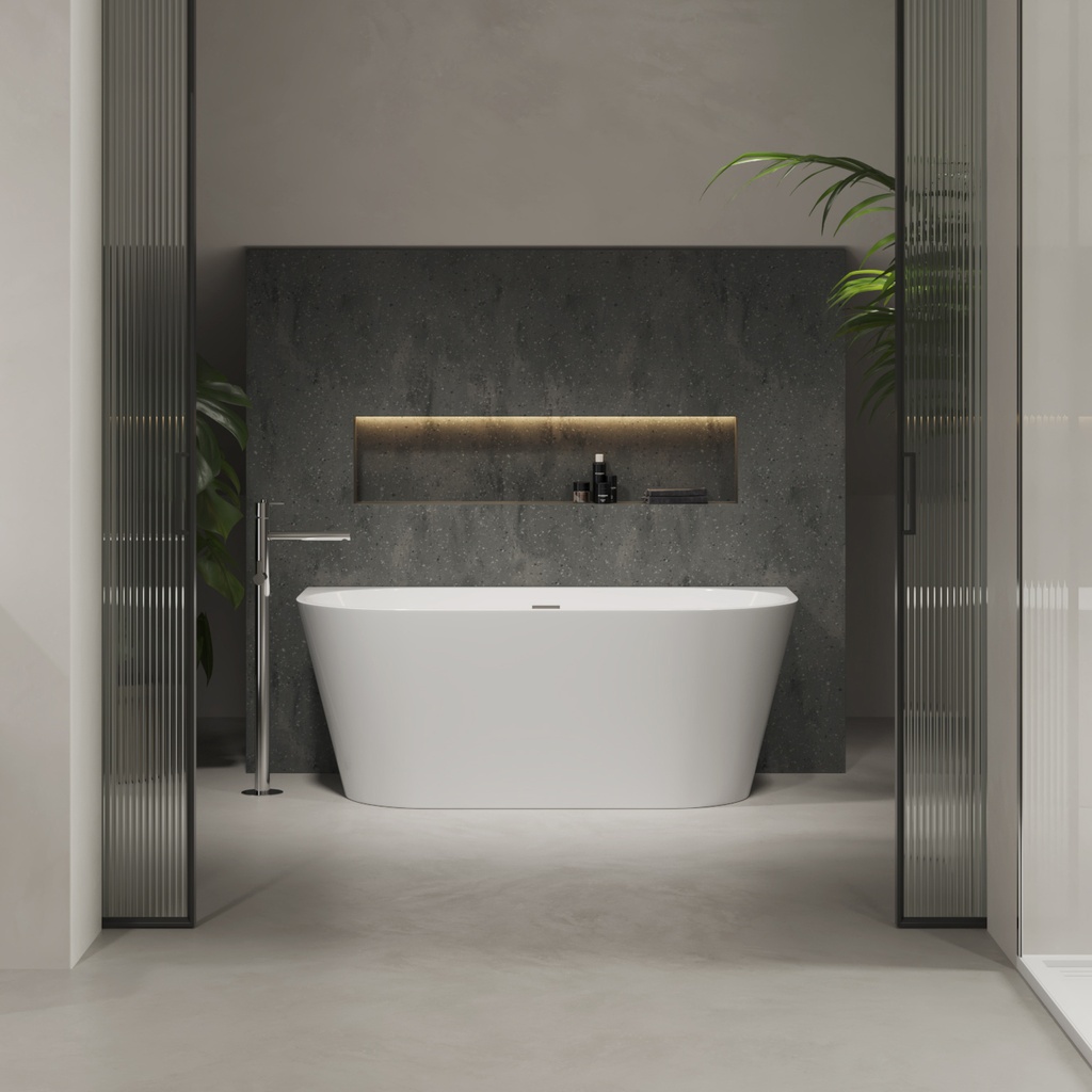 Aludra Freestanding Bathtub White 150 Front