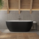 Ara Corian Design Freestanding Bathtub Black White 150 Front