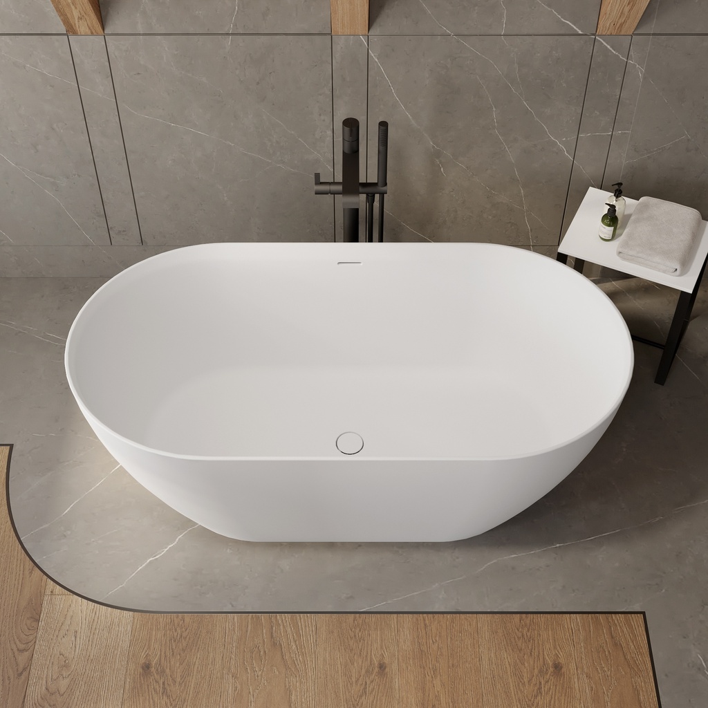 Ara Corian Design Freestanding Bathtub White 150 Top