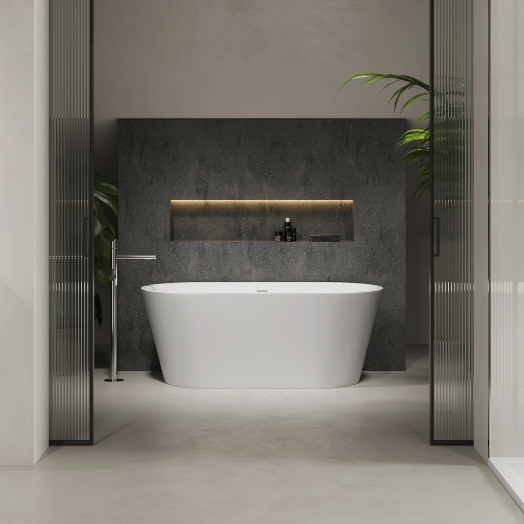 Bruges Freestanding Bathtub White 150 Front