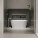 Bruges Freestanding Bathtub White 150 Front