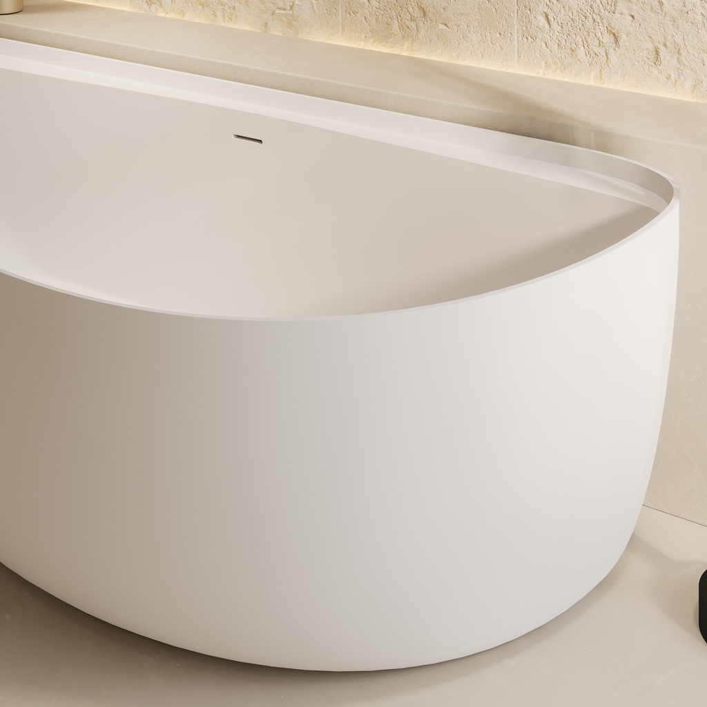 Meissa Freestanding Bathtub White 170 Top Left