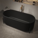 Milano Freestanding Bathtub Black 170 Side