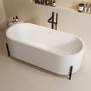Milano Freestanding Bathtub White 170 Side
