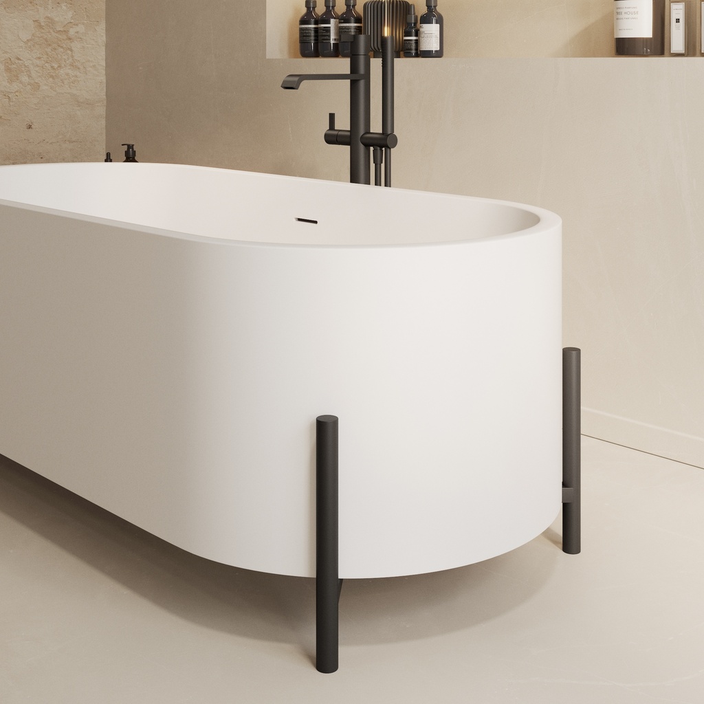 Milano Freestanding Bathtub White 170 Top