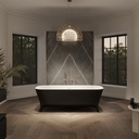 Miram Freestanding Bathtub Black White 180 Front