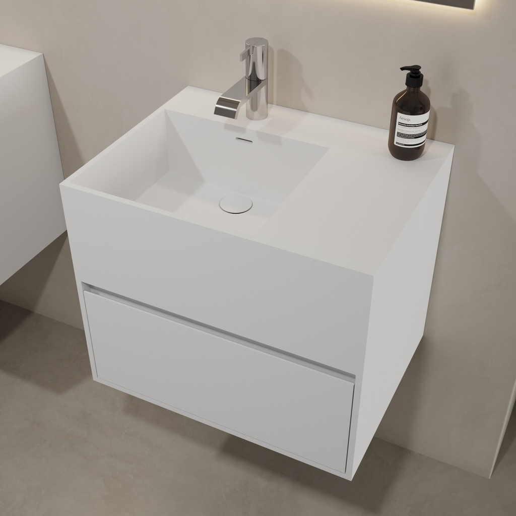 Acebo Wall hung Vanity Unit White 60  Side