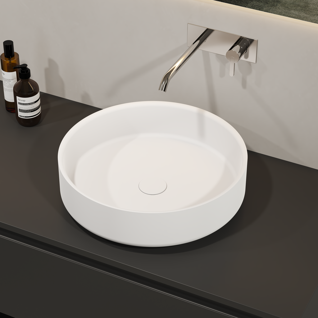 Amiens Countertop Washbasin White 45  Side