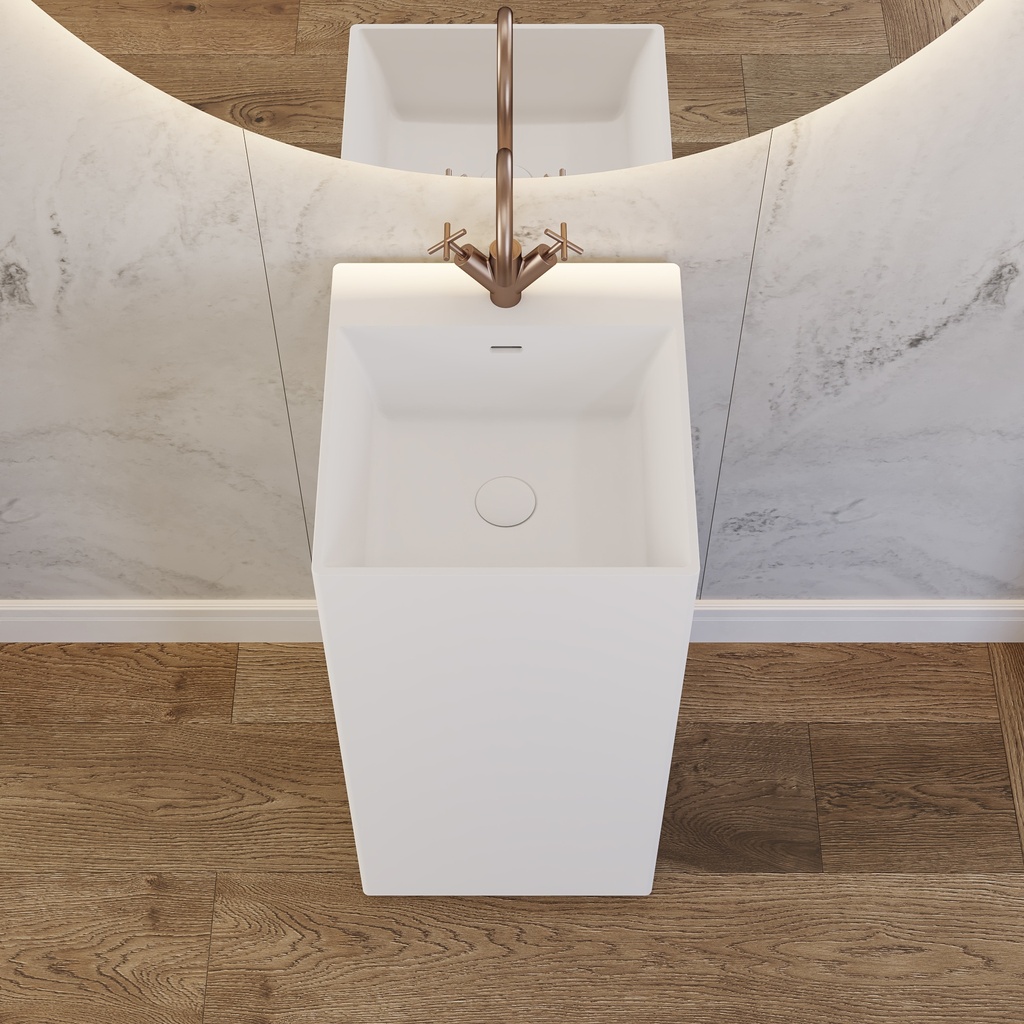 Glee Freestanding Washbasin White 42  Top