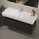 Anemone Wall hung Washbasin White 120  Side