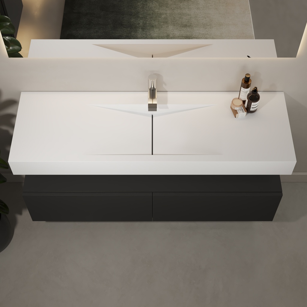 Anemone Wall hung Washbasin White 140  Top