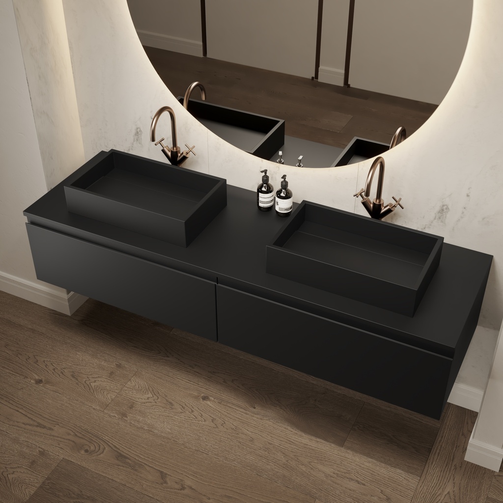 Biham Countertop Washbasin Black 50  Side