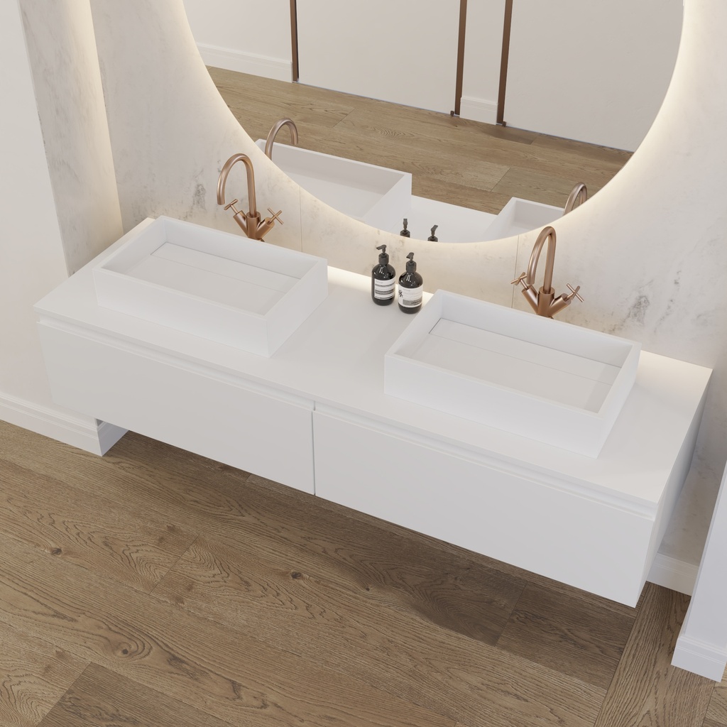 Maltese Countertop Washbasin White 50  Side