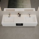 Dahlia Double Basin Wall hung Vanity Unit White 150  Top