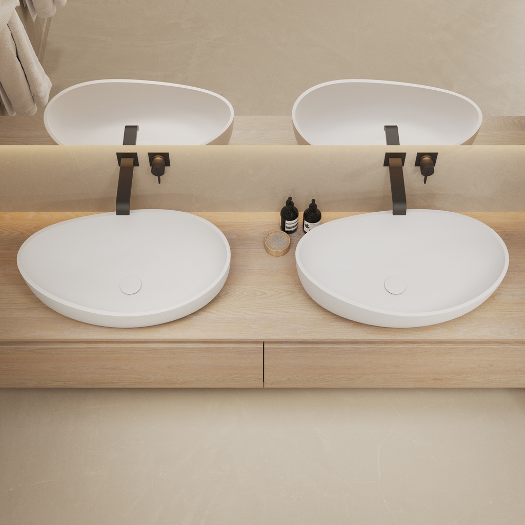 Ocean Countertop Washbasin White 65  Top