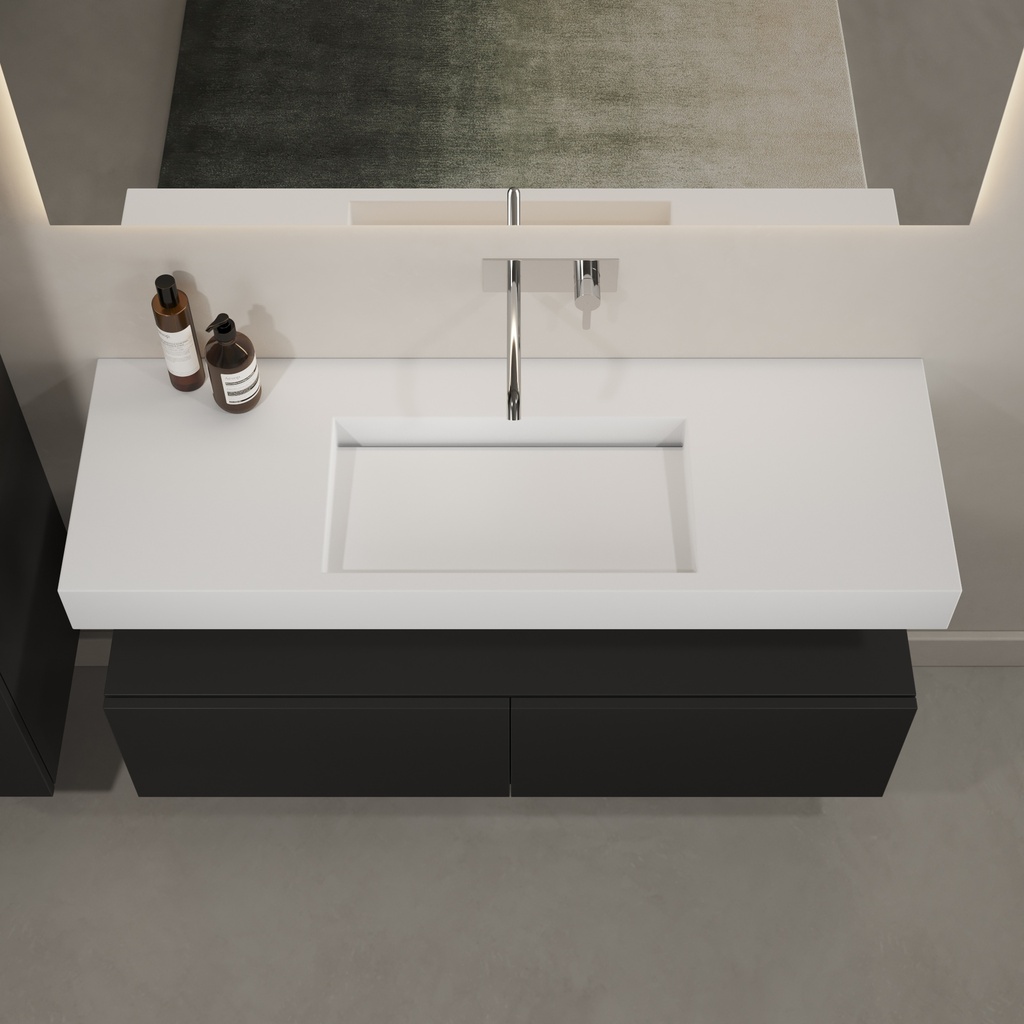 Poppy Wall hung Washbasin White 120  Top