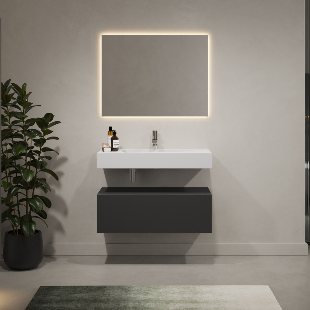 Quince Wall hung Washbasin White 90  Front