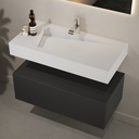 Quince Wall hung Washbasin White 90  Side