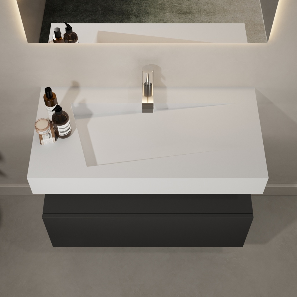 Quince Wall hung Washbasin White 90  Top