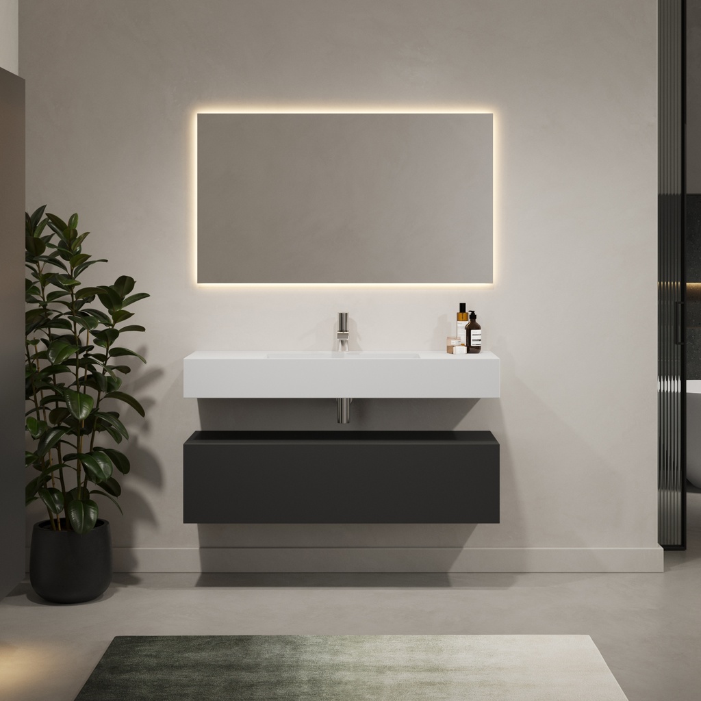 Sienna Wall hung Washbasin White 120  Front
