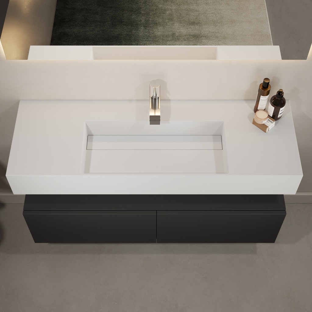 Sienna Wall hung Washbasin White 120  Top