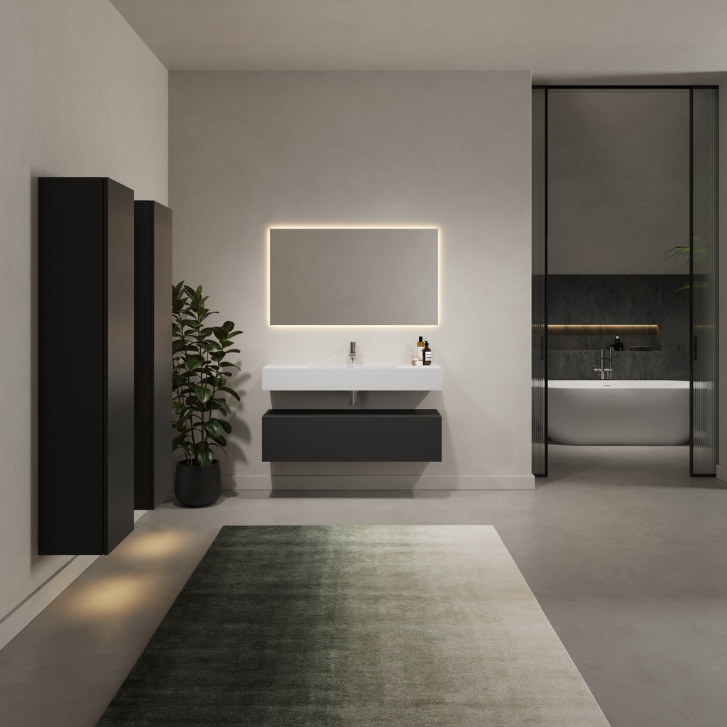 Sienna Wall hung Washbasin White 120  Overview