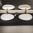 Toulouse Countertop Washbasin Black White 60  Top