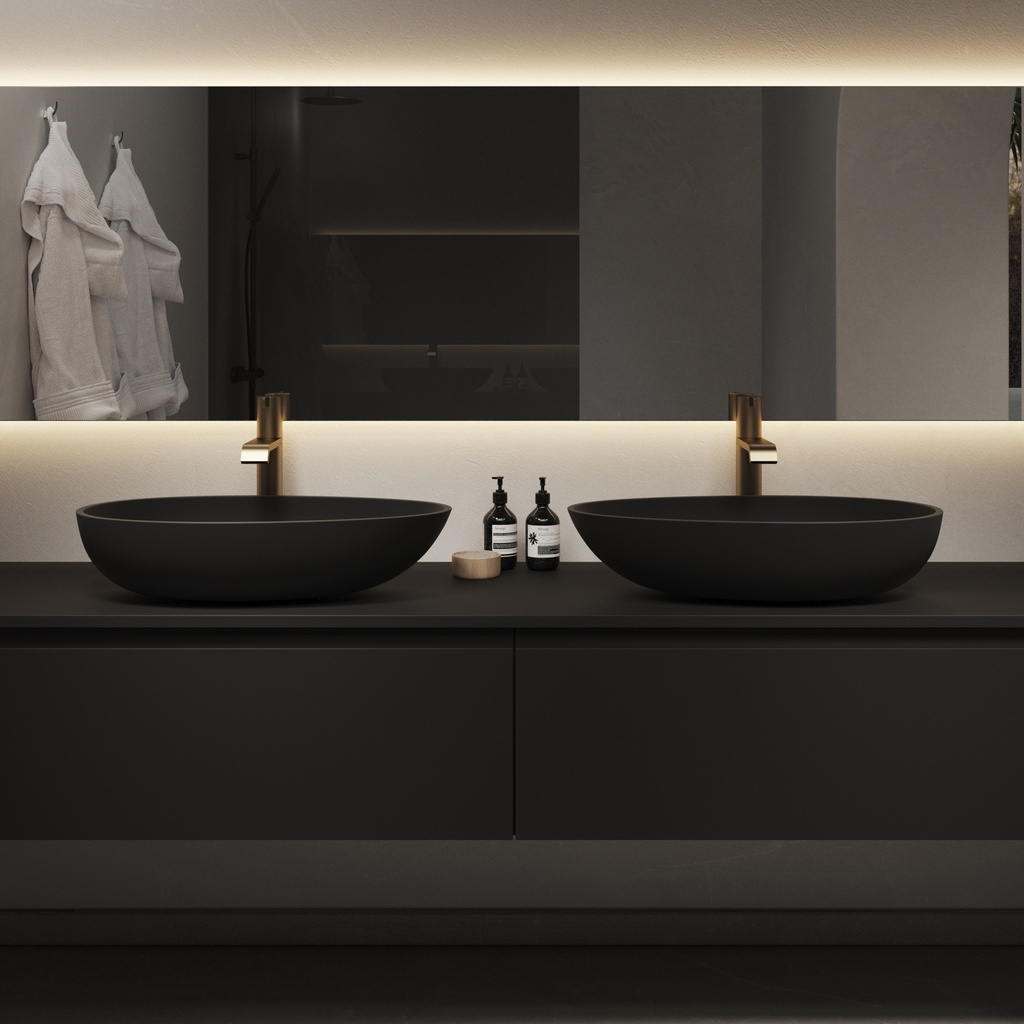 Toulouse Countertop Washbasin Black countertop  Front