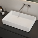 Zinnia Countertop Washbasin White 58  Side