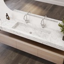 Andromeda Plus Slim Marble Wall-Hung Washbasin Carrara Marble Side View