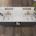 Andromeda Marble Double Vanity Top Carrara Marble Top View