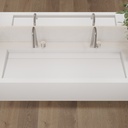 Cassiopeia Plus Deep Corian Wall-Hung Washbasin Glacier White Top View