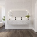 Cassiopeia Plus Deep Marble Wall-Hung Washbasin Carrara Marble Front View