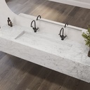 Cassiopeia Plus Deep Marble Wall-Hung Washbasin Carrara Marble Side View