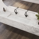Cassiopeia Plus Deep Marble Wall-Hung Washbasin Carrara Marble Side View