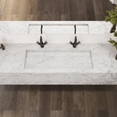 Cassiopeia Plus Deep Marble Wall-Hung Washbasin Carrara Marble Top View