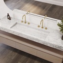 Cassiopeia Plus Slim Marble Wall-Hung Washbasin Carrara Marble Side View