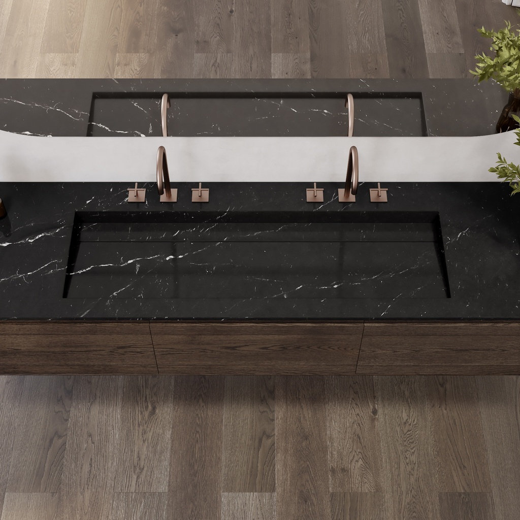 Cassiopeia Plus Marble Vanity Top Marquina Marble Top View