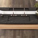 Gliese Plus Slim Marble Wall-Hung Washbasin Marquina Marble Top View