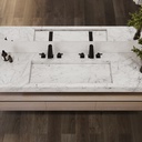 Sagitta Plus Slim Marble Wall-Hung Washbasin Carrara Marble Top View