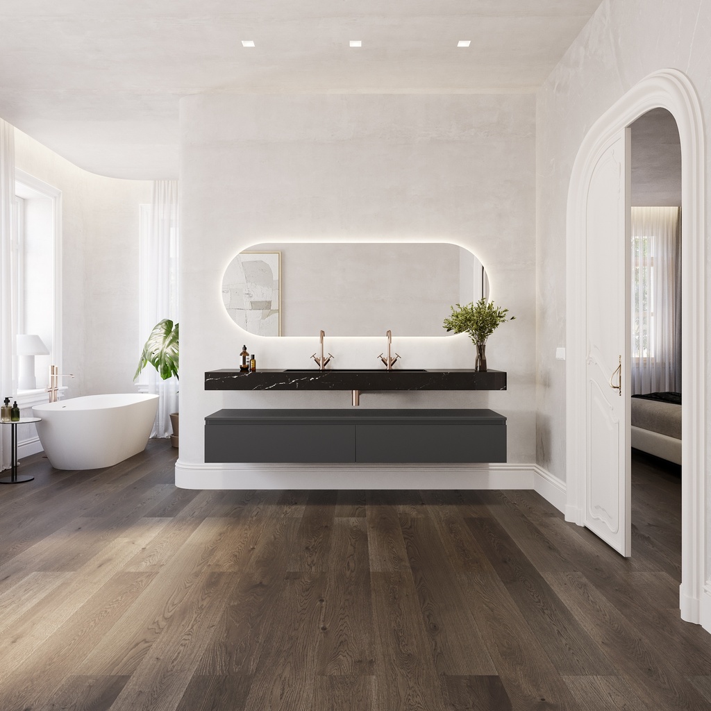 Sagitta Plus Slim Marble Wall-Hung Washbasin Marquina Marble Overview