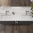 Sagitta Marble Double Vanity Top Carrara Marble Top View