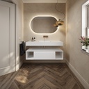 Apollo Classic Edge Bathroom Cabinet 1 Drawer 2 Shelves Comfort Size White Std handle Overview